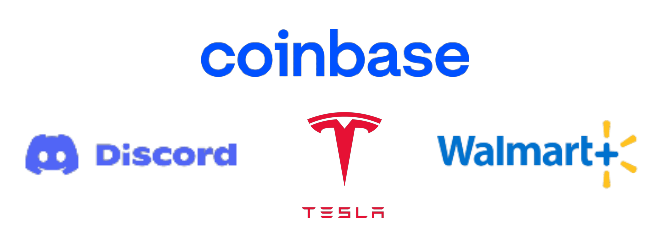 Coinbase, Discord, Tesla, Walmart
